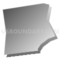 Census Tract 215.05, Hamilton County, Ohio (Gray Gradient Fill with Shadow)