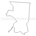 Census Tract 9525, Pike County, Ohio (Light Gray Border)