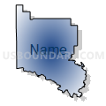 Census Tract 5837, Seminole County, Oklahoma (Radial Fill with Shadow)