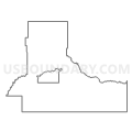 Census Tract 9507, Texas County, Oklahoma (Light Gray Border)