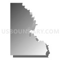 Census Tract 977, Pushmataha County, Oklahoma (Gray Gradient Fill with Shadow)