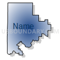 Census Tract 807, Okfuskee County, Oklahoma (Radial Fill with Shadow)