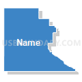 Census Tract 5878, Atoka County, Oklahoma (Solid Fill with Shadow)