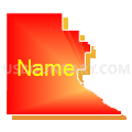Census Tract 5878, Atoka County, Oklahoma (Bright Blending Fill with Shadow)