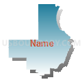 Census Tract 5877, Atoka County, Oklahoma (Blue Gradient Fill with Shadow)