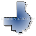 Census Tract 5877, Atoka County, Oklahoma (Radial Fill with Shadow)