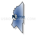 Census Tract 9782.01, Cherokee County, Oklahoma (Radial Fill with Shadow)
