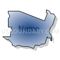 Census Tract 9780, Cherokee County, Oklahoma (Radial Fill with Shadow)