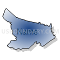 Census Tract 7620, Washington County, Pennsylvania (Radial Fill with Shadow)