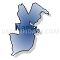 Census Tract 7421, Washington County, Pennsylvania (Radial Fill with Shadow)