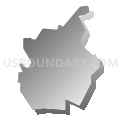 Census Tract 7640, Washington County, Pennsylvania (Gray Gradient Fill with Shadow)