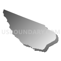 Census Tract 7461, Washington County, Pennsylvania (Gray Gradient Fill with Shadow)