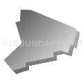 Census Tract 7543, Washington County, Pennsylvania (Gray Gradient Fill with Shadow)