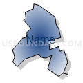 Census Tract 7442, Washington County, Pennsylvania (Radial Fill with Shadow)