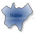 Census Tract 304.01, Oconee County, South Carolina (Radial Fill with Shadow)