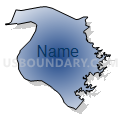 Census Tract 307.02, Oconee County, South Carolina (Radial Fill with Shadow)