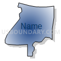 Census Tract 1, Minnehaha County, South Dakota (Radial Fill with Shadow)