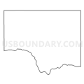 Census Tract 9501, Wheeler County, Texas (Light Gray Border)