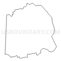Census Tract 104, Westmoreland County, Virginia (Light Gray Border)