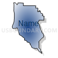 Census Tract 17.02, Yakima County, Washington (Radial Fill with Shadow)