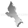 Census Tract 9505, Skamania County, Washington (Gray Gradient Fill with Shadow)