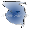 Census Tract 107, Spokane County, Washington (Radial Fill with Shadow)