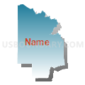 Census Tract 1802, Iron County, Wisconsin (Blue Gradient Fill with Shadow)