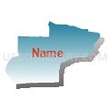 Census Tract 2032, Waukesha County, Wisconsin (Blue Gradient Fill with Shadow)