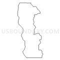 Census Tract 9607, Vernon County, Wisconsin (Light Gray Border)