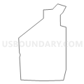 Census Tract 9614, Marinette County, Wisconsin (Light Gray Border)
