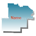 Census Tract 9610, Marinette County, Wisconsin (Blue Gradient Fill with Shadow)