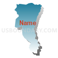 Census Tract 2404.01, Cidra Municipio, Puerto Rico (Blue Gradient Fill with Shadow)