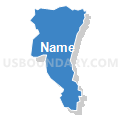 Census Tract 2404.01, Cidra Municipio, Puerto Rico (Solid Fill with Shadow)