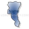 Census Tract 2404.01, Cidra Municipio, Puerto Rico (Radial Fill with Shadow)