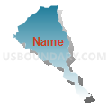 Census Tract 4306.01, Aguada Municipio, Puerto Rico (Blue Gradient Fill with Shadow)