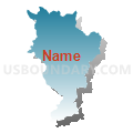 Census Tract 9576, Utuado Municipio, Puerto Rico (Blue Gradient Fill with Shadow)