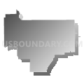 Bullock County School District, Alabama (Gray Gradient Fill with Shadow)