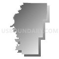 Hale County School District, Alabama (Gray Gradient Fill with Shadow)