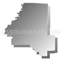 Jackson County School District, Arkansas (Gray Gradient Fill with Shadow)