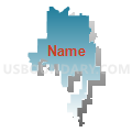 Manhattan Unified School District 383, Kansas (Blue Gradient Fill with Shadow)