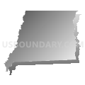 East Feliciana Parish School District, Louisiana (Gray Gradient Fill with Shadow)