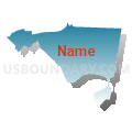 McKeesport Area School District, Pennsylvania (Blue Gradient Fill with Shadow)