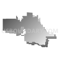 Almond-Bancroft School District, Wisconsin (Gray Gradient Fill with Shadow)