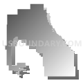 Sublette County School District 1, Wyoming (Gray Gradient Fill with Shadow)