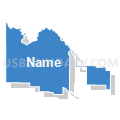 Fremont County School District 2, Wyoming (Solid Fill with Shadow)