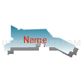Precinct 01-1031, Evangeline Parish, Louisiana (Blue Gradient Fill with Shadow)