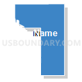 New York-Waco-Beaver-West Blue Precinct, York County, Nebraska (Solid Fill with Shadow)