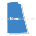 z Unpopulated 8461A, Salt Lake County, Utah (Solid Fill with Shadow)