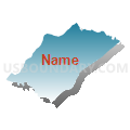 Brokenburg Voting District, Spotsylvania County, Virginia (Blue Gradient Fill with Shadow)