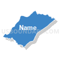 Brokenburg Voting District, Spotsylvania County, Virginia (Solid Fill with Shadow)